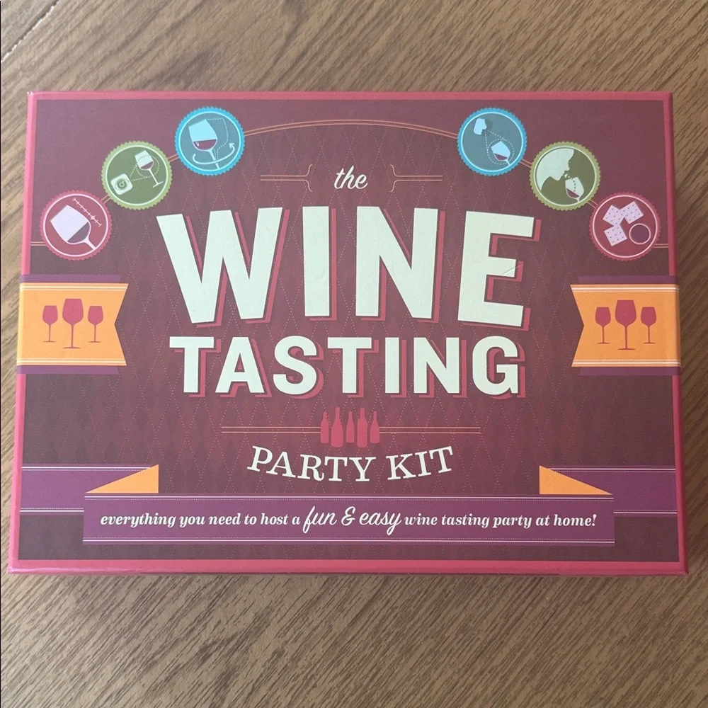 Chronicle Books Wine Tasting Party Kit - Burgundy and Orange